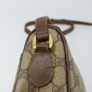 GUCCI GG Supreme Web Sherry Line Bag PVC Beige Gold 89 02 032 Auth bs30923-9