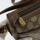 GUCCI GG Supreme Web Sherry Line Bag PVC Beige Gold 89 02 032 Auth bs30923-10