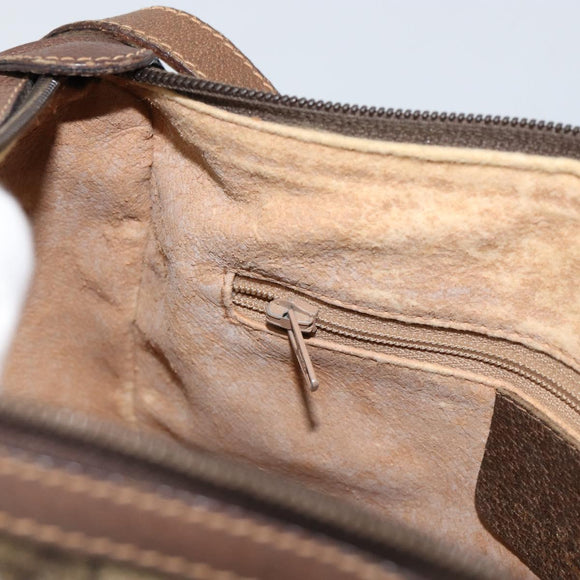 GUCCI GG Supreme Web Sherry Line Bag PVC Beige Gold 89 02 032 Auth bs30923