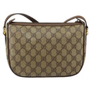 GUCCI GG Supreme Web Sherry Line Bag PVC Beige Gold 89 02 032 Auth bs30923-2