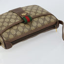 GUCCI GG Supreme Web Sherry Line Bag PVC Beige Gold 89 02 032 Auth bs30923-6