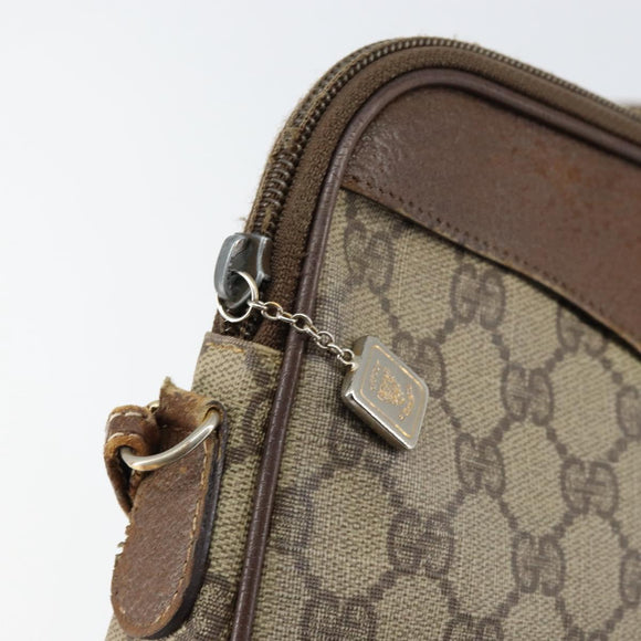 GUCCI GG Supreme Shoulder Bag PVC Beige Gold 007 115 6428 4002 Auth bs30925