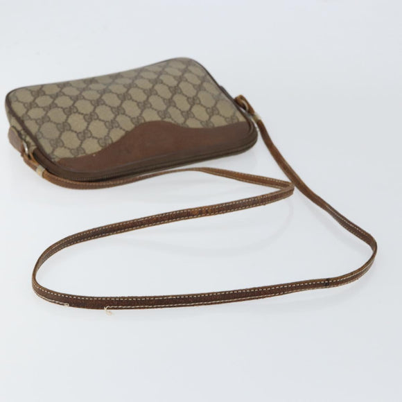 GUCCI GG Supreme Shoulder Bag PVC Beige Gold 007 115 6428 4002 Auth bs30925