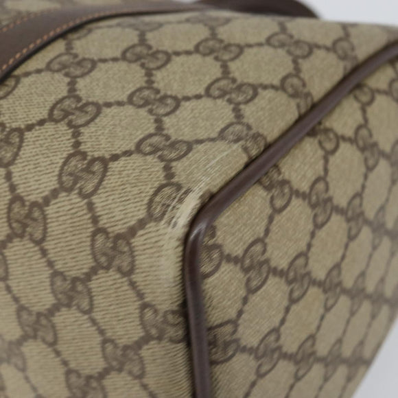 GUCCI GG Supreme Web Sherry Line Bag PVC Beige Gold 40 02 007 Auth bs30926