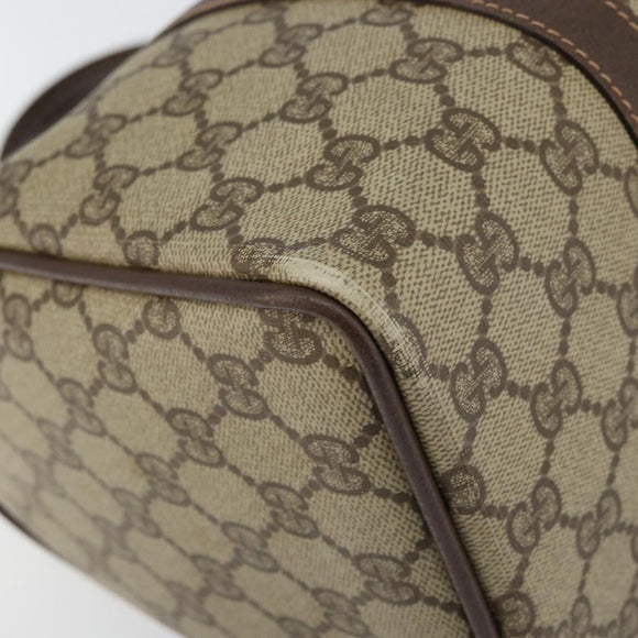 GUCCI GG Supreme Web Sherry Line Bag PVC Beige Gold 40 02 007 Auth bs30926