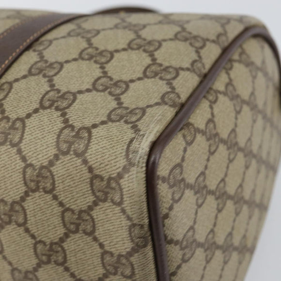 GUCCI GG Supreme Web Sherry Line Bag PVC Beige Gold 40 02 007 Auth bs30926