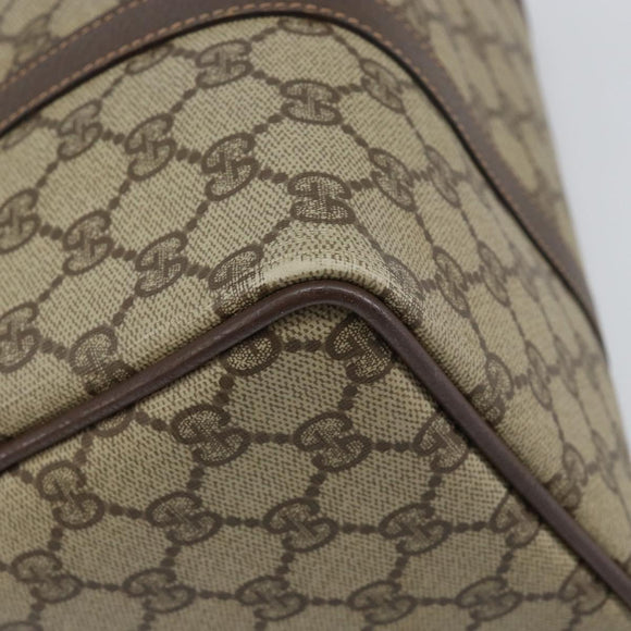 GUCCI GG Supreme Web Sherry Line Bag PVC Beige Gold 40 02 007 Auth bs30926