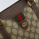 GUCCI GG Supreme Web Sherry Line Bag PVC Beige Gold 40 02 007 Auth bs30926-17