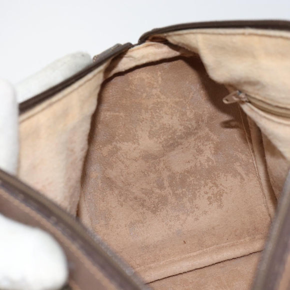 GUCCI GG Supreme Web Sherry Line Bag PVC Beige Gold 40 02 007 Auth bs30926