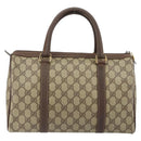 GUCCI GG Supreme Web Sherry Line Bag PVC Beige Gold 40 02 007 Auth bs30926-2