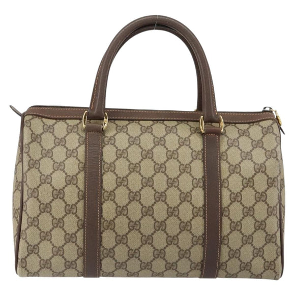 GUCCI GG Supreme Web Sherry Line Bag PVC Beige Gold 40 02 007 Auth bs30926