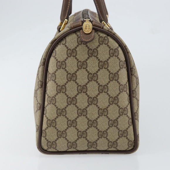GUCCI GG Supreme Web Sherry Line Bag PVC Beige Gold 40 02 007 Auth bs30926