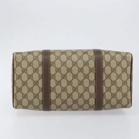 GUCCI GG Supreme Web Sherry Line Bag PVC Beige Gold 40 02 007 Auth bs30926