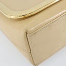 GUCCI Shoulder Bag Patent leather Beige Gold 007 2113 0278 Auth bs30927-15