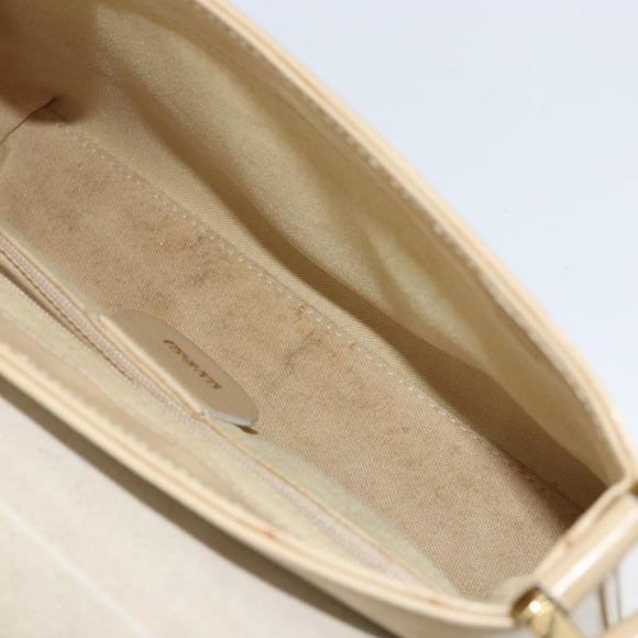 GUCCI Shoulder Bag Patent leather Beige Gold 007 2113 0278 Auth bs30927