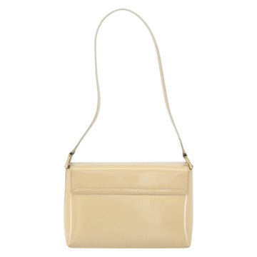 GUCCI Shoulder Bag Patent leather Beige Gold 007 2113 0278 Auth bs30927 - 0