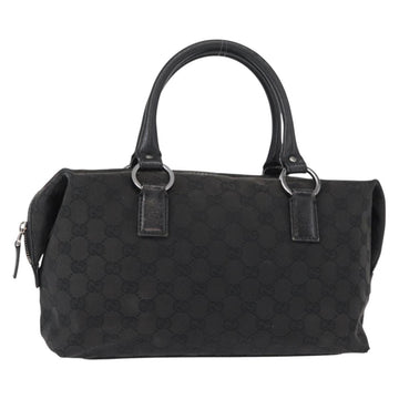 GUCCI GG Canvas Hand Bag Black 113009 Auth bs30929