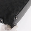 GUCCI GG Canvas Hand Bag Black 113009 Auth bs30929-15