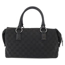 GUCCI GG Canvas Hand Bag Black 113009 Auth bs30929-2