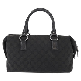 GUCCI GG Canvas Hand Bag Black 113009 Auth bs30929 - 0