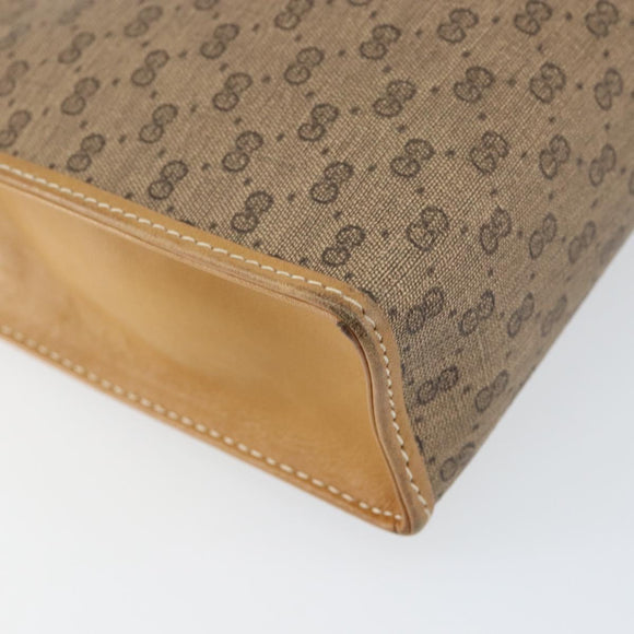 GUCCI Micro GG Supreme Bag PVC Leather Beige Gold 006 904 0555 Auth bs30930