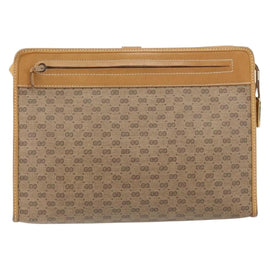 GUCCI Micro GG Supreme Bag PVC Leather Beige Gold 006 904 0555 Auth bs30930 - 0