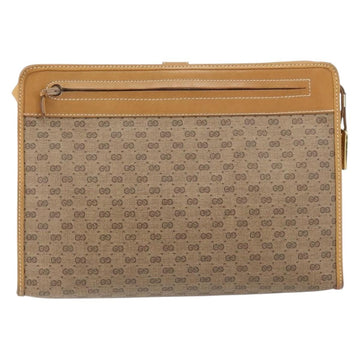 GUCCI Micro GG Supreme Bag PVC Leather Beige Gold 006 904 0555 Auth bs30930 - 0