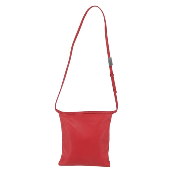 GUCCI Shoulder Bag Leather Red 039 0999 1669 Auth bs30931