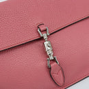 GUCCI New Jackie Shoulder Bag Leather Pink Silver Auth bs30932-14