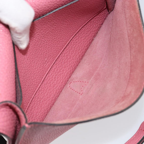 GUCCI New Jackie Shoulder Bag Leather Pink Silver Auth bs30932