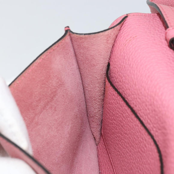 GUCCI New Jackie Shoulder Bag Leather Pink Silver Auth bs30932