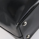 GUCCI Hand Bag Enamel 2way Black Silver Auth bs30934-15