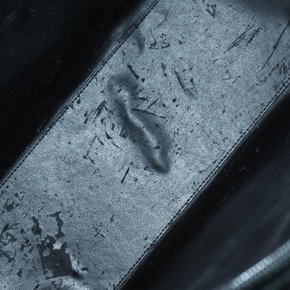 GUCCI Hand Bag Enamel 2way Black Silver Auth bs30934