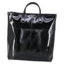 GUCCI Hand Bag Enamel 2way Black Silver Auth bs30934-2