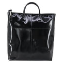 GUCCI Hand Bag Enamel 2way Black Silver Auth bs30934-3