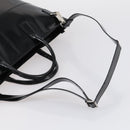 GUCCI Hand Bag Enamel 2way Black Silver Auth bs30934-7