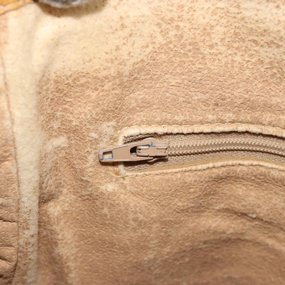 GUCCI Micro GG Supreme Tote Bag PVC Beige Gold Auth bs30935