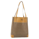 GUCCI Micro GG Supreme Tote Bag PVC Beige Gold Auth bs30935-1