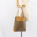 GUCCI Micro GG Supreme Tote Bag PVC Beige Gold Auth bs30935-23