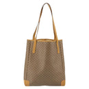 GUCCI Micro GG Supreme Tote Bag PVC Beige Gold Auth bs30935-2