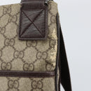 GUCCI GG Supreme Shoulder Bag PVC Leather Beige Silver 141198 Auth bs30937-9
