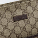 GUCCI GG Supreme Shoulder Bag PVC Leather Beige Silver 141198 Auth bs30937-18