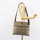 GUCCI GG Supreme Shoulder Bag PVC Leather Beige Silver 141198 Auth bs30937-25
