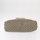 GUCCI GG Supreme Tragetasche PVC Beige Silber 211137 Auth bs30938-6