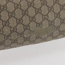 GUCCI GG Supreme Tragetasche PVC Beige Silber 211137 Auth bs30938-7