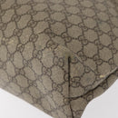 GUCCI GG Supreme Tragetasche PVC Beige Silber 211137 Auth bs30938-16