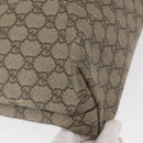 GUCCI GG Supreme Tragetasche PVC Beige Silber 211137 Auth bs30938-17