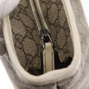 GUCCI GG Supreme Tragetasche PVC Beige Silber 211137 Auth bs30938-10