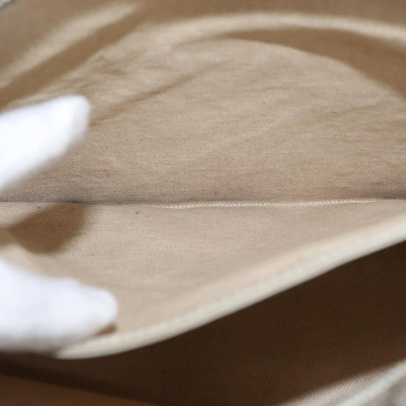 GUCCI GG Supreme Tote Bag PVC Beige Silver 211137 Auth bs30938