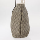 GUCCI GG Supreme Tragetasche PVC Beige Silber 211137 Auth bs30938-3